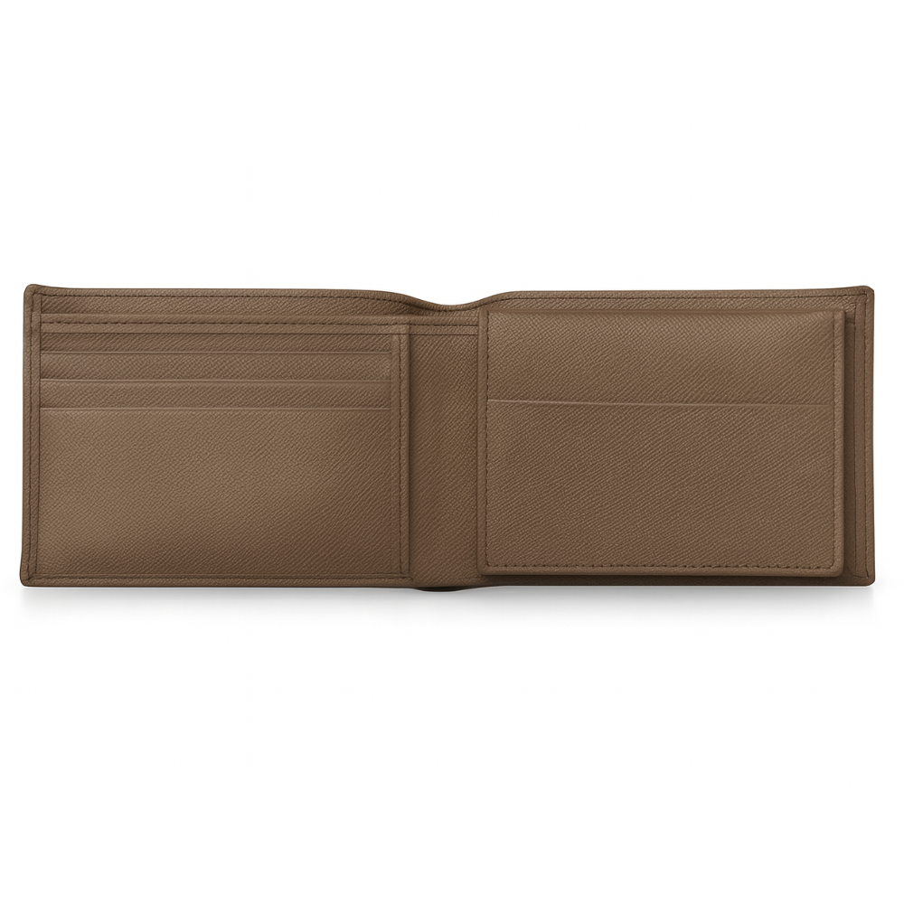 Men’s Slim Brown Leather Bifold Wallet