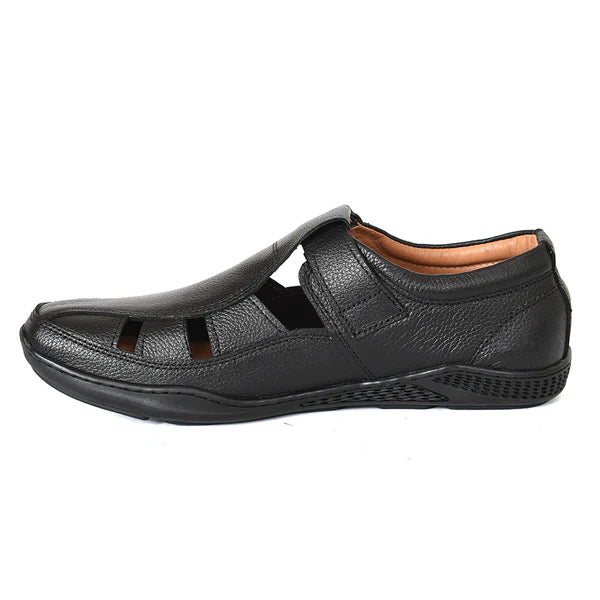 Mova Roman Leather Casual Shoes 2028 - Black