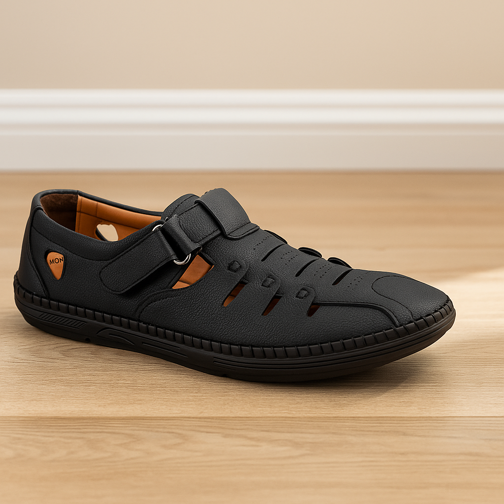 Mova Comfort Fit Rexine Roman RO51-Black