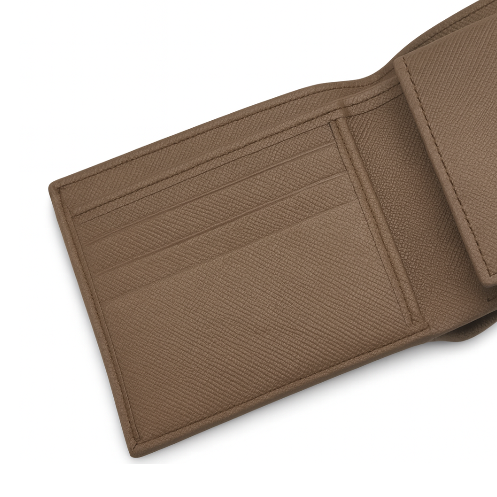 Men’s Slim Brown Leather Bifold Wallet