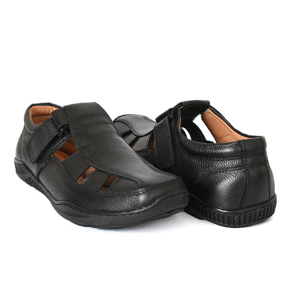 Mova Roman Leather Casual Shoes 2028 - Black