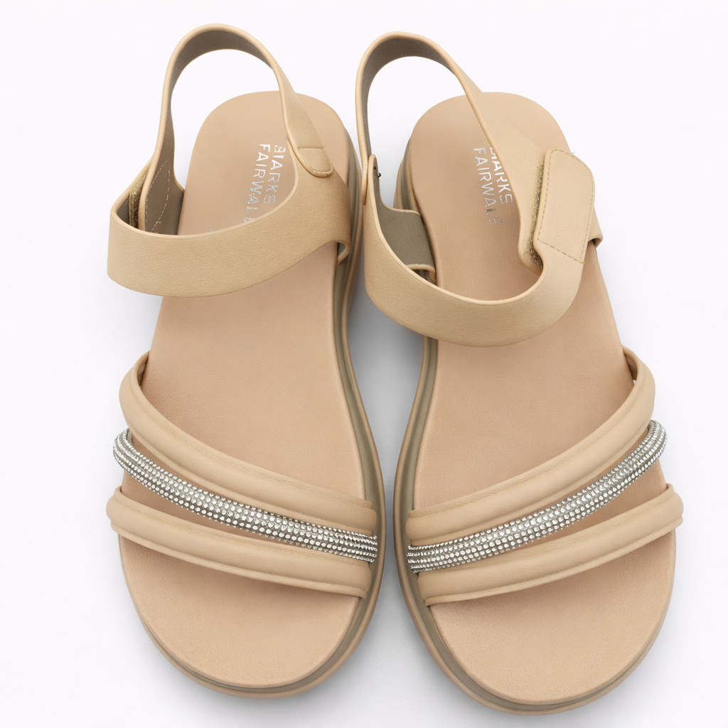 Women Premium Slingback Sandals 23518 - Apricot