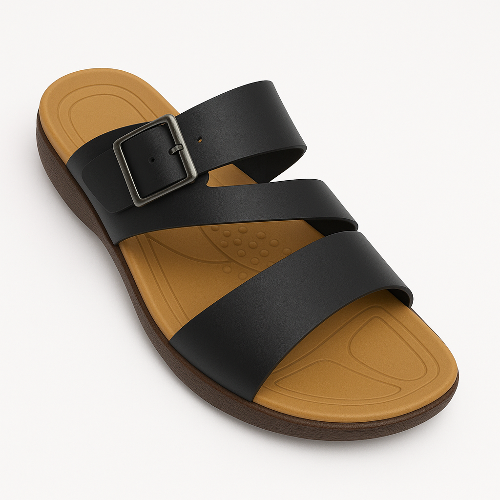Mova Men’s Easy SlipOn Slippers B6022-Black