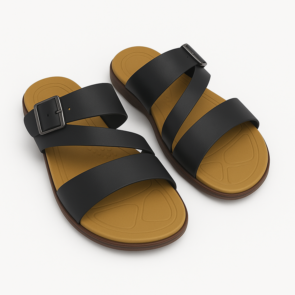 Mova Men’s Easy SlipOn Slippers B6022-Black