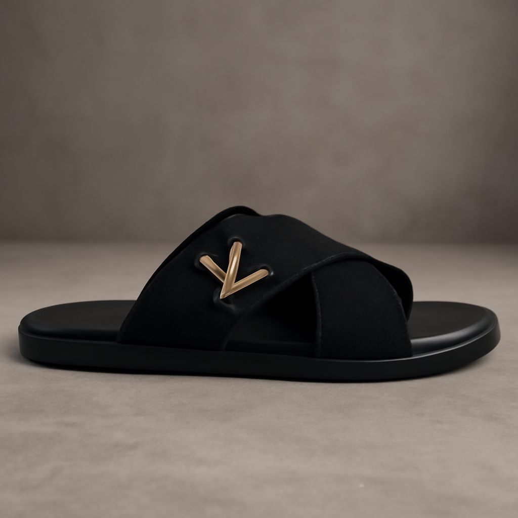 Mova Comfort Velvet Walks Slippers 2069 - Black