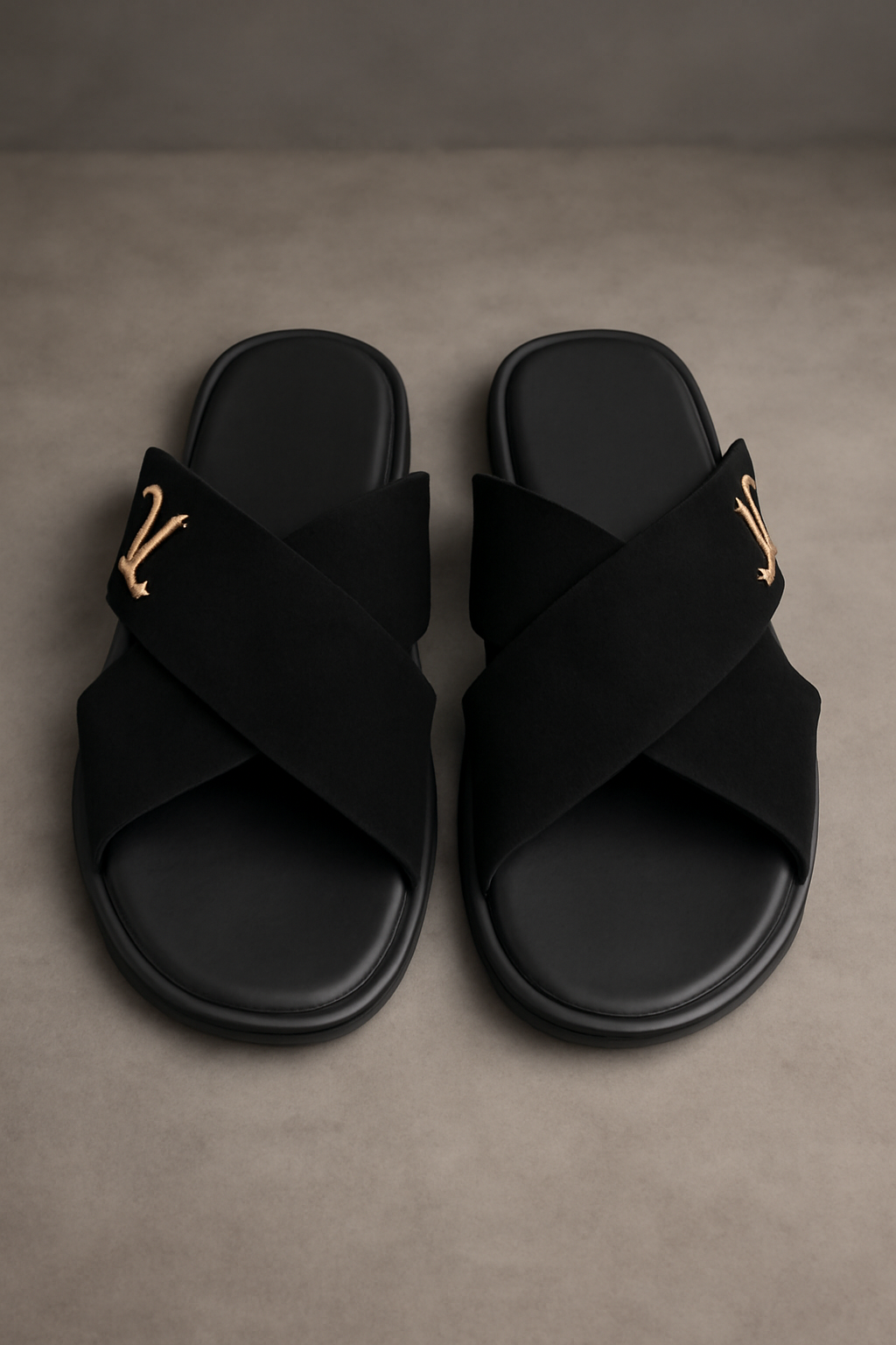 Mova Comfort Velvet Walks Slippers 2069 - Black