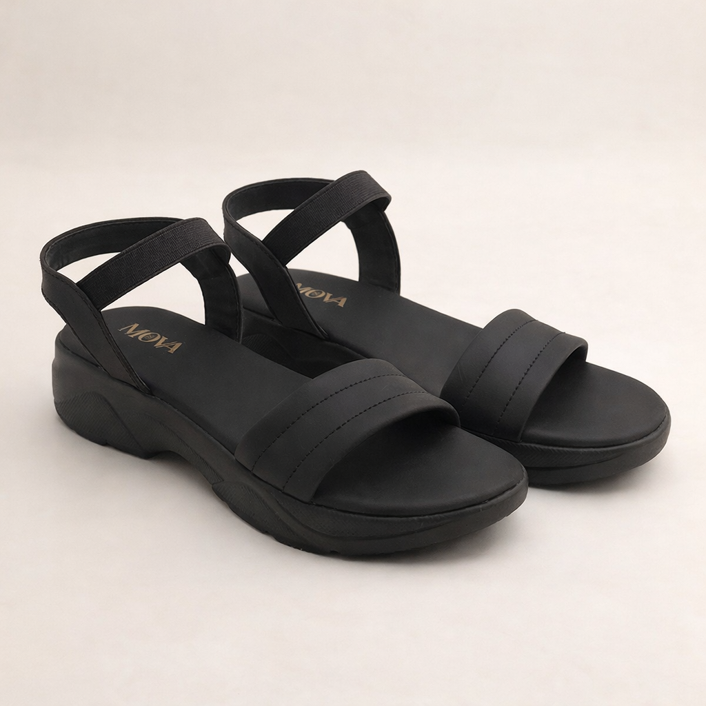 Mova Comfort Sandals with Ankle Strap WS10 - Black