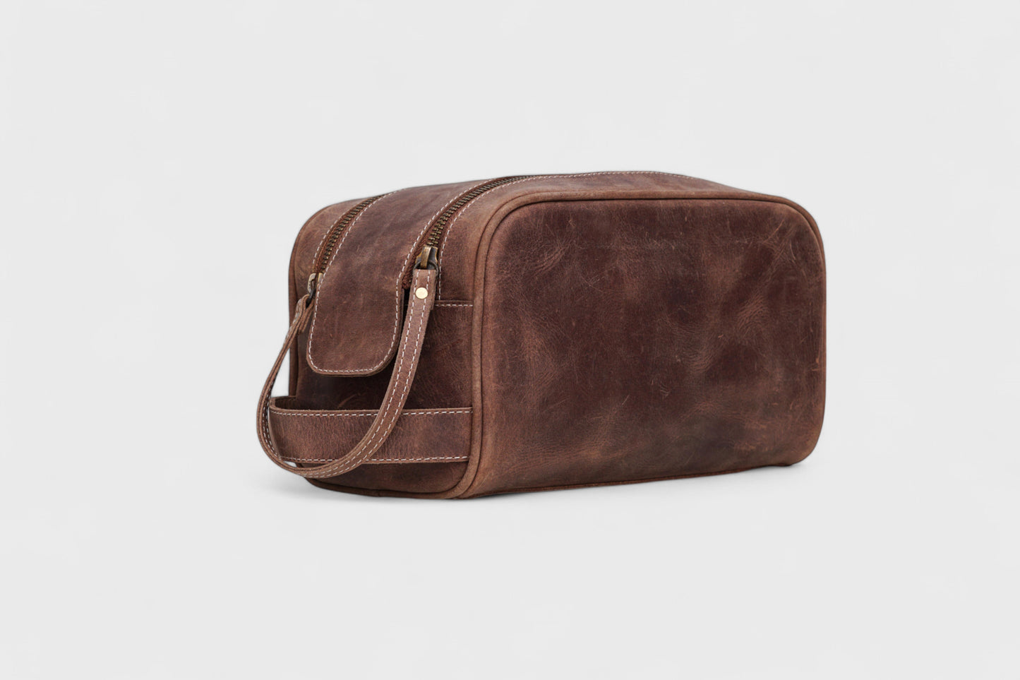 Vintage Leather Toiletry Bag