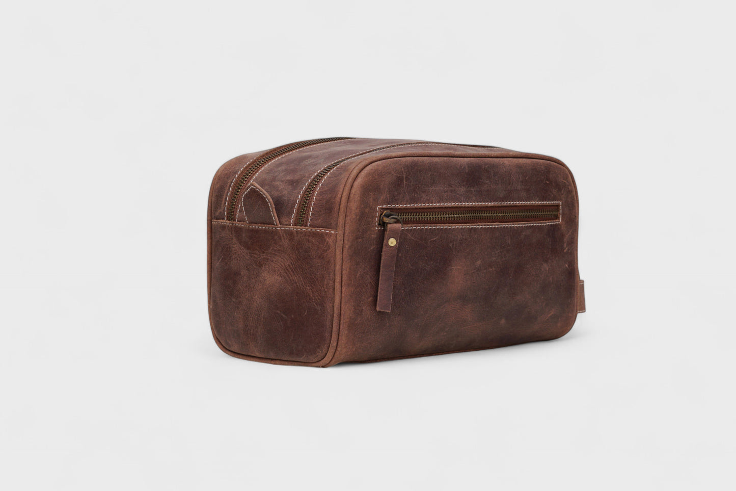 Vintage Leather Toiletry Bag