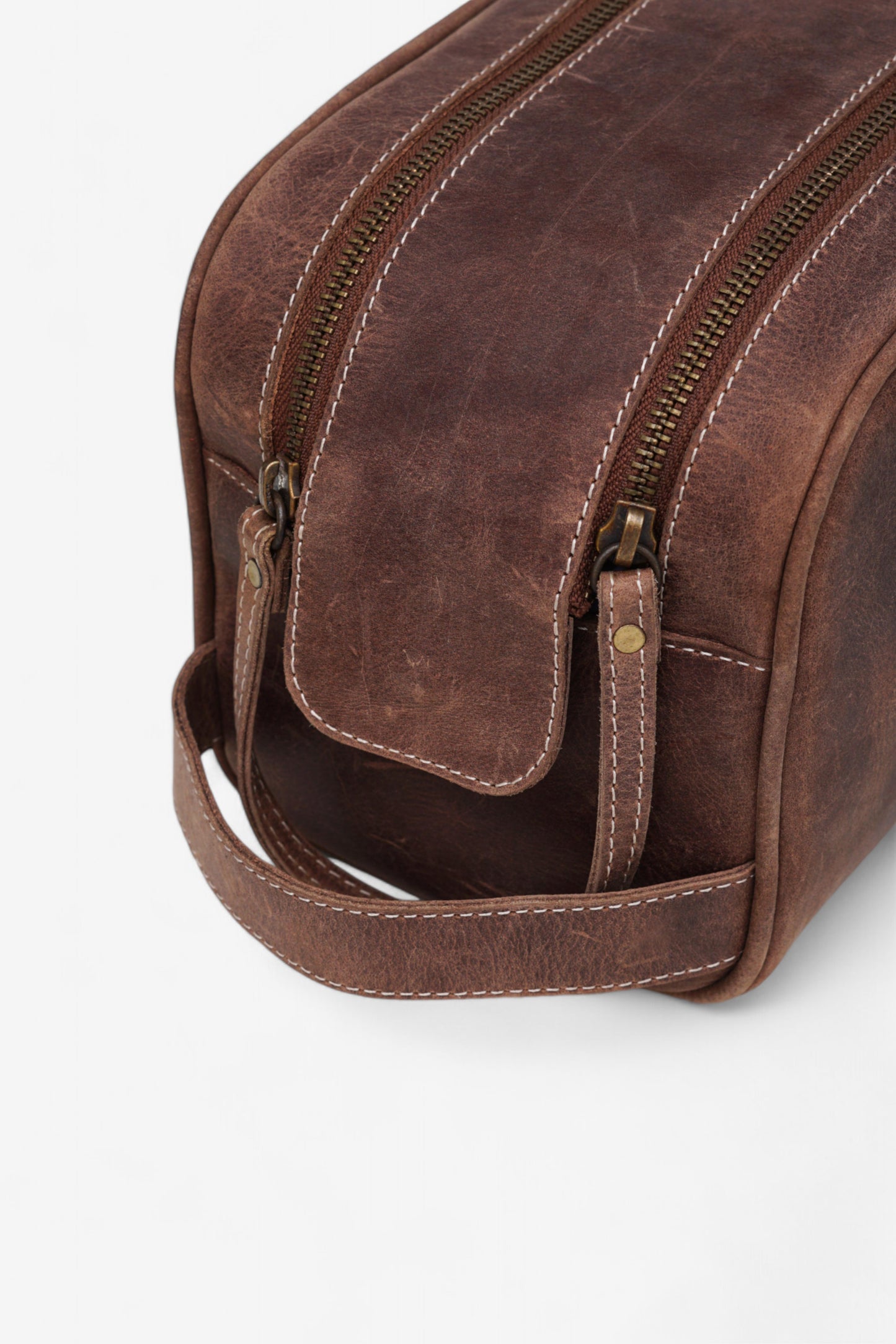 Vintage Leather Toiletry Bag