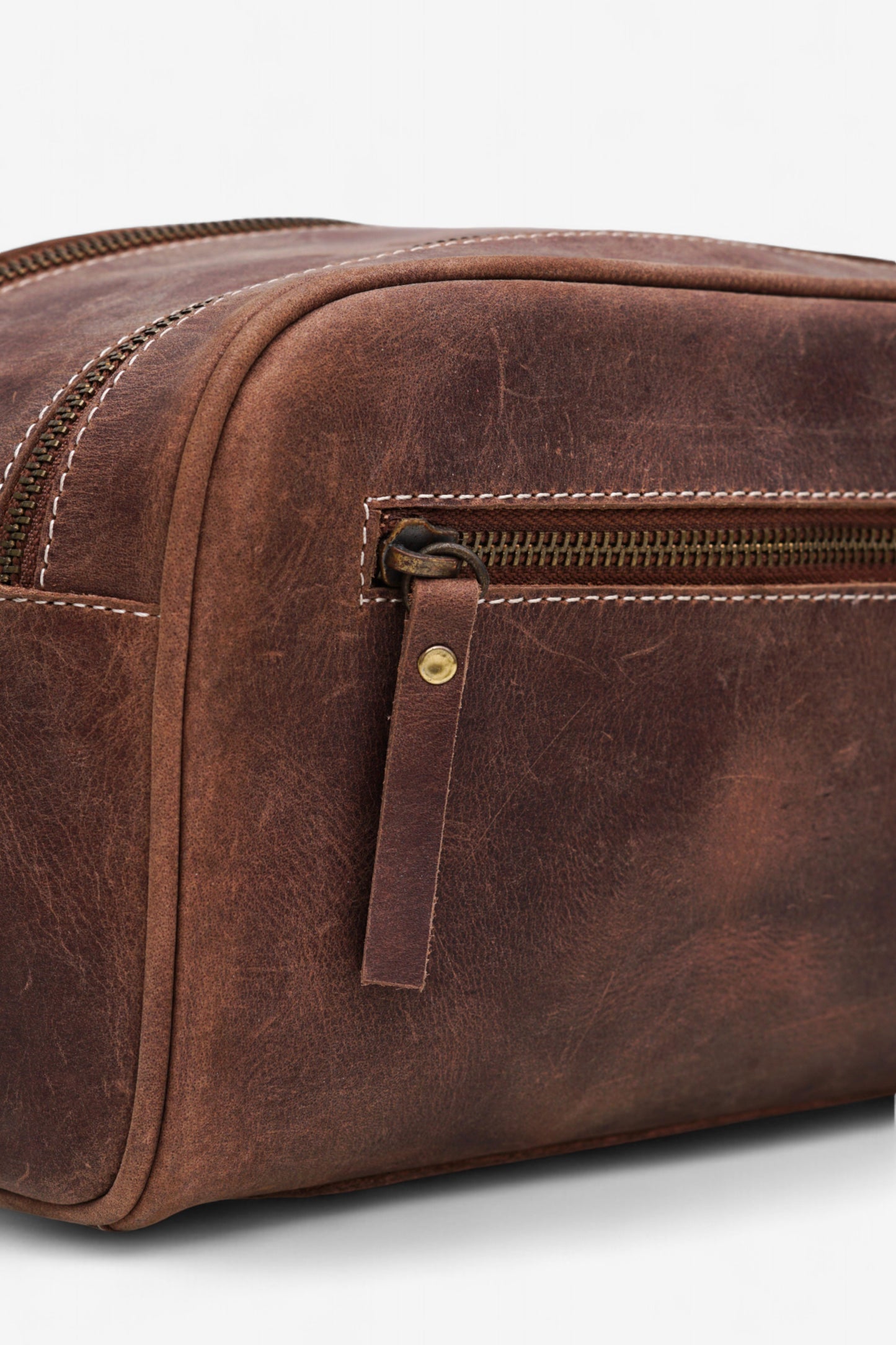 Vintage Leather Toiletry Bag