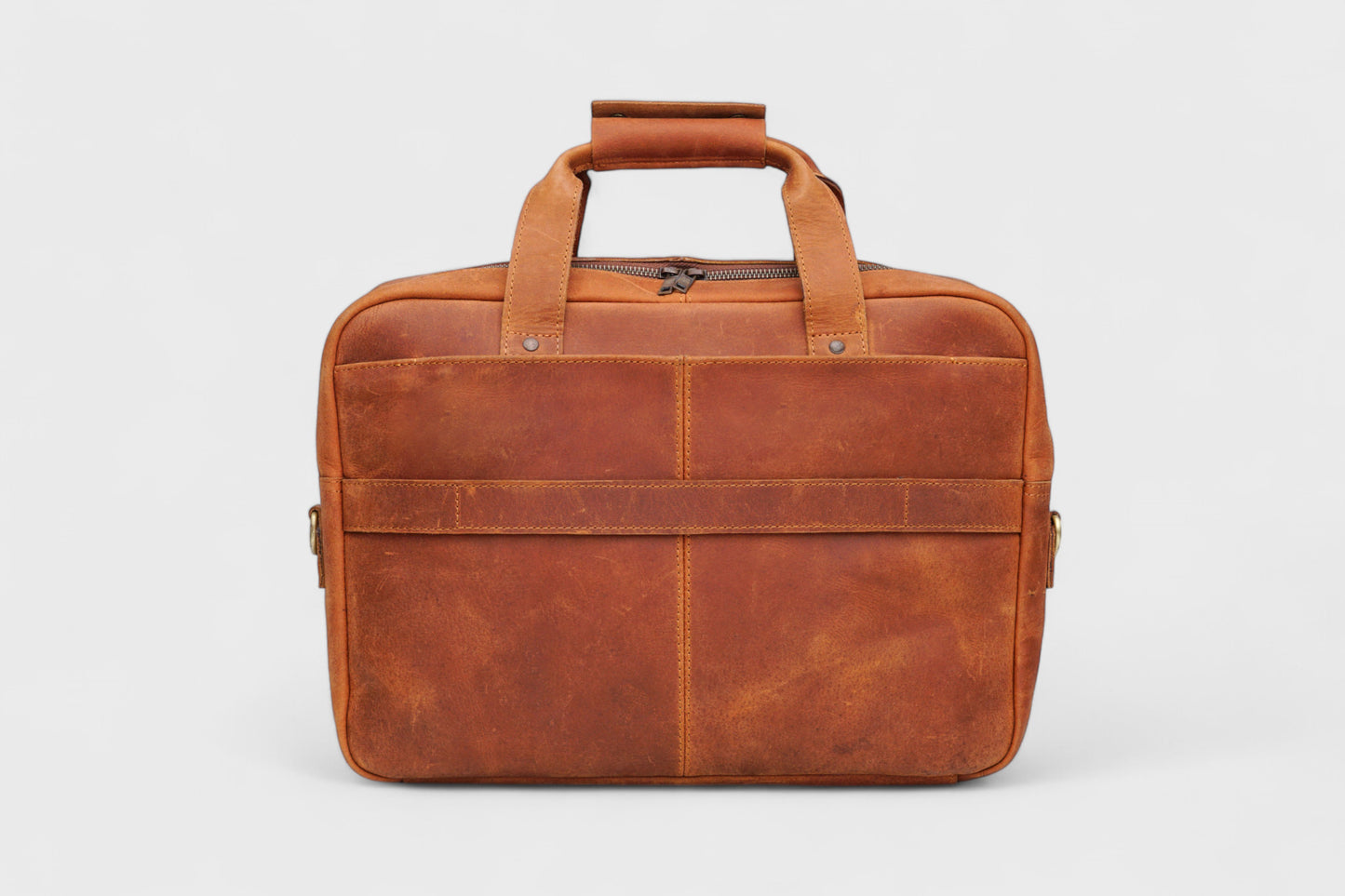 Premium Vintage Brown Leather Laptop Bag