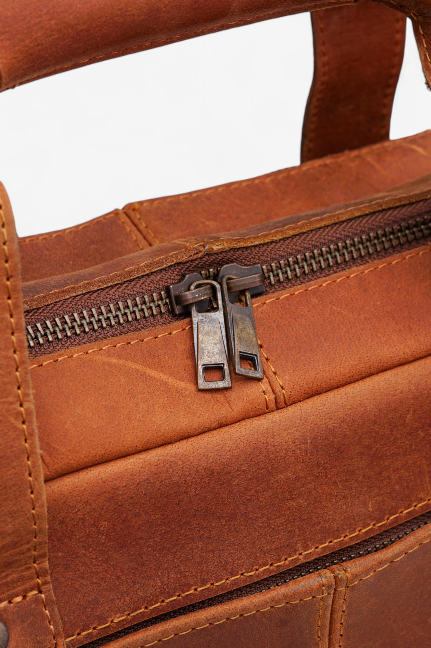 Premium Vintage Brown Leather Laptop Bag