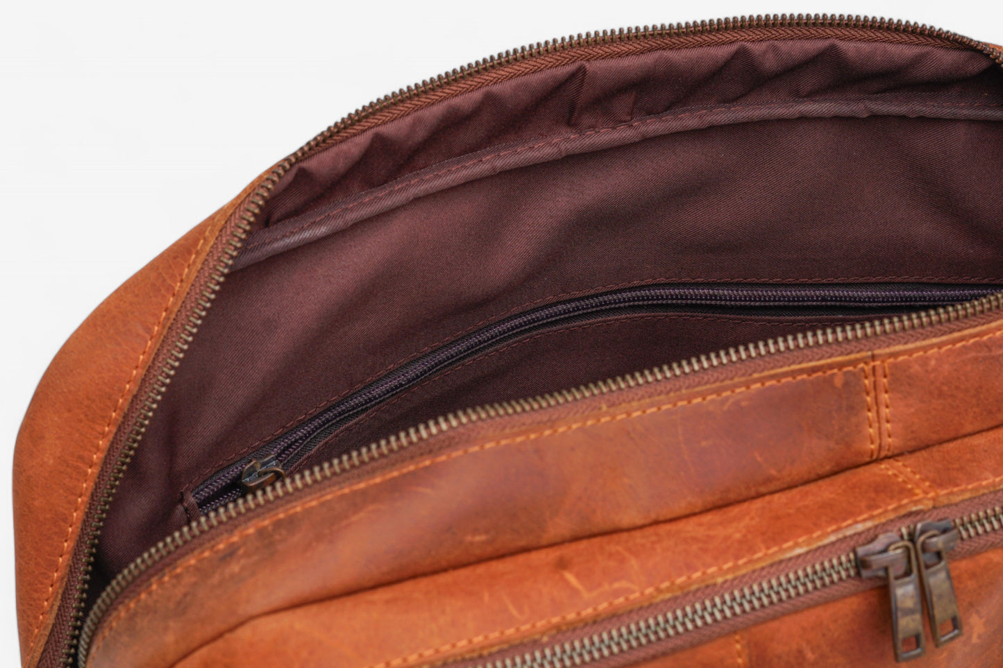 Premium Vintage Brown Leather Laptop Bag