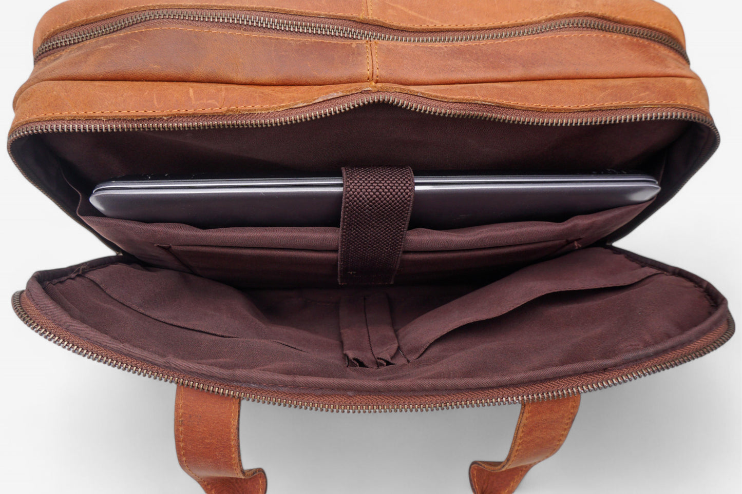 Premium Vintage Brown Leather Laptop Bag