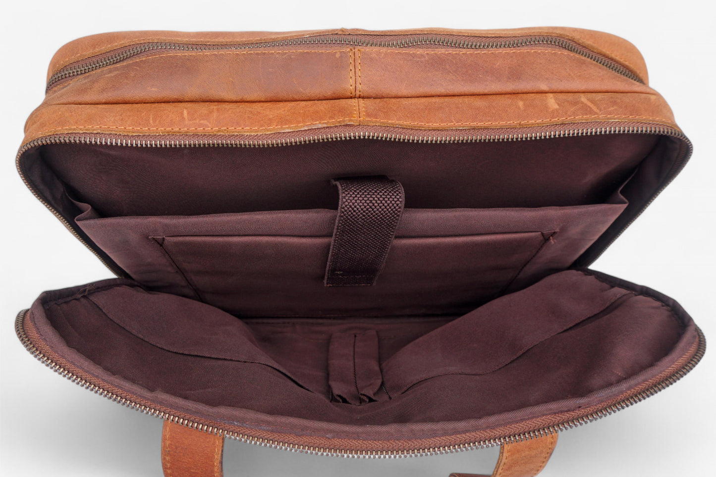 Premium Vintage Brown Leather Laptop Bag
