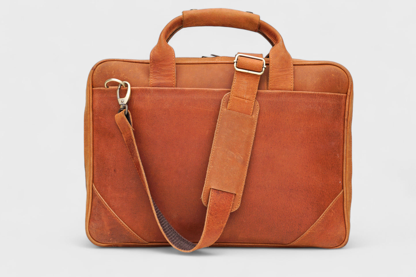 Vintage Leather Laptop Bag Handmade Briefcase