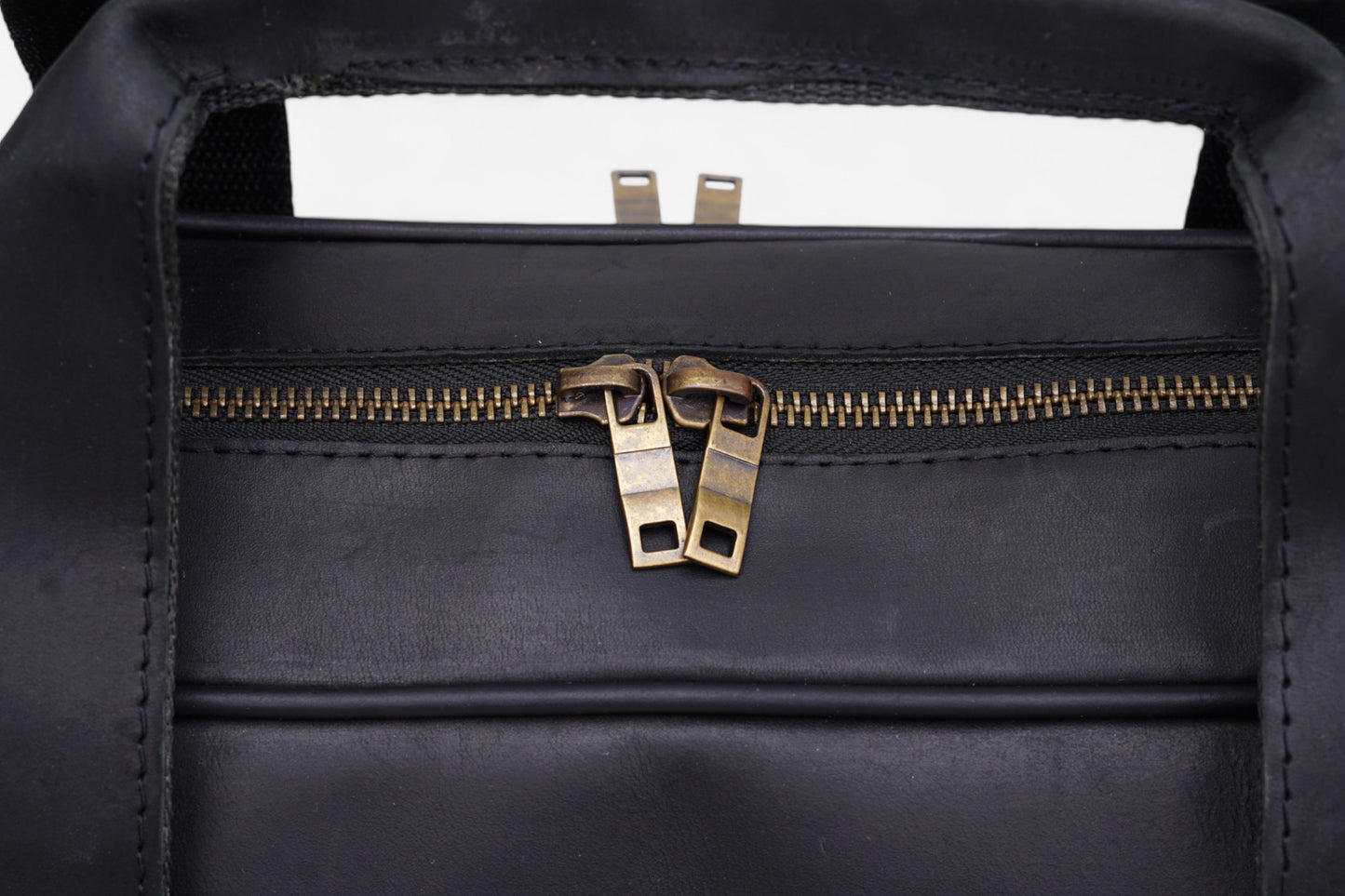 Premium Black Leather Laptop Bag