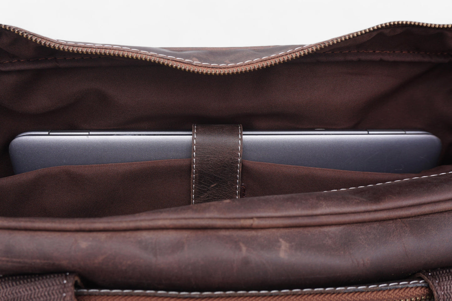 Leather Laptop Briefcase Handmade Shoulder Bag for Office and Travel