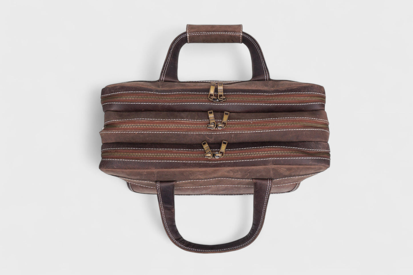 Genuine Leather Laptop Bag Handmade Briefcase with Shoulder Strap