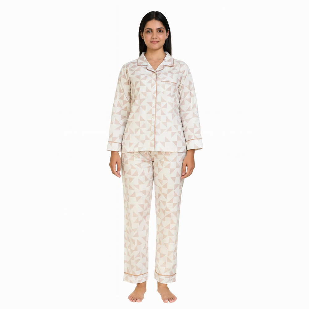 Mova Geometric Print Pajama Set