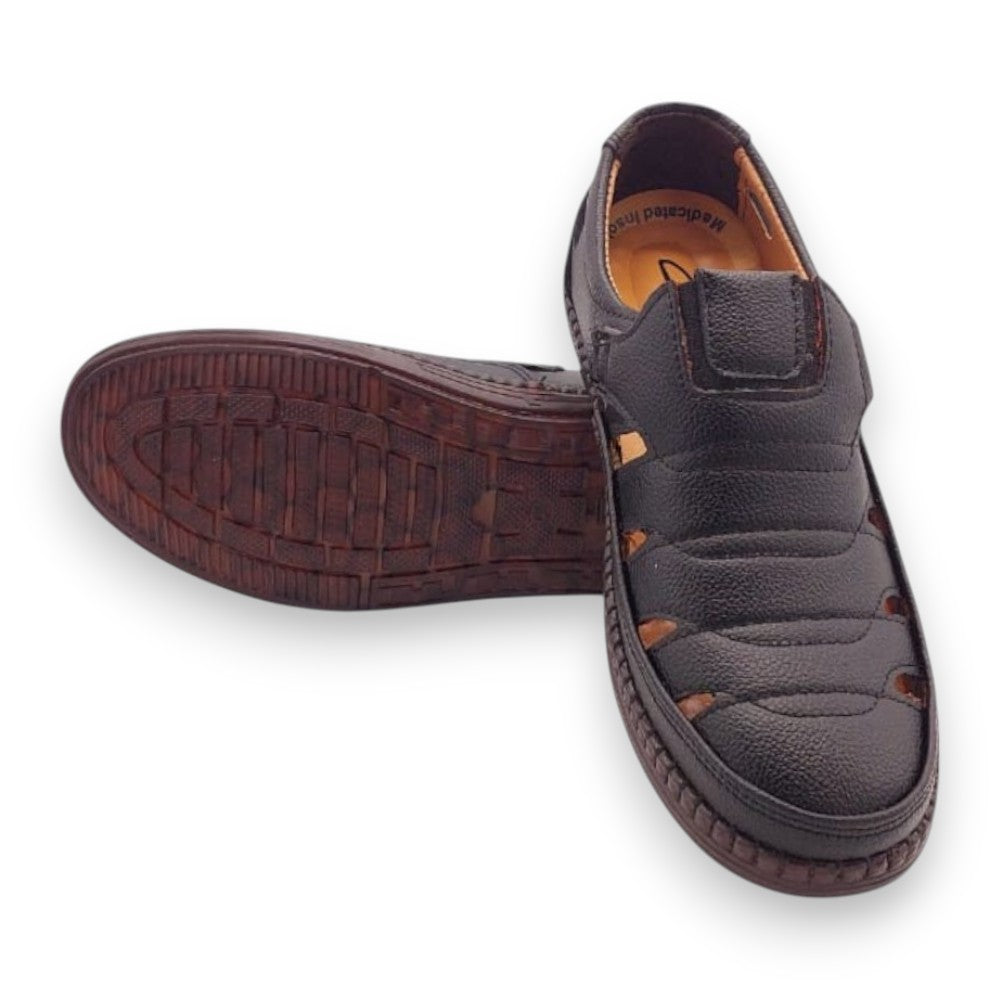 Mova Comfort Fit Rexine Roman RO52-Black