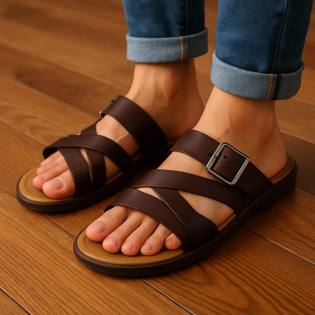 Mova Men’s Easy SlipOn Slippers B6022-Cofee