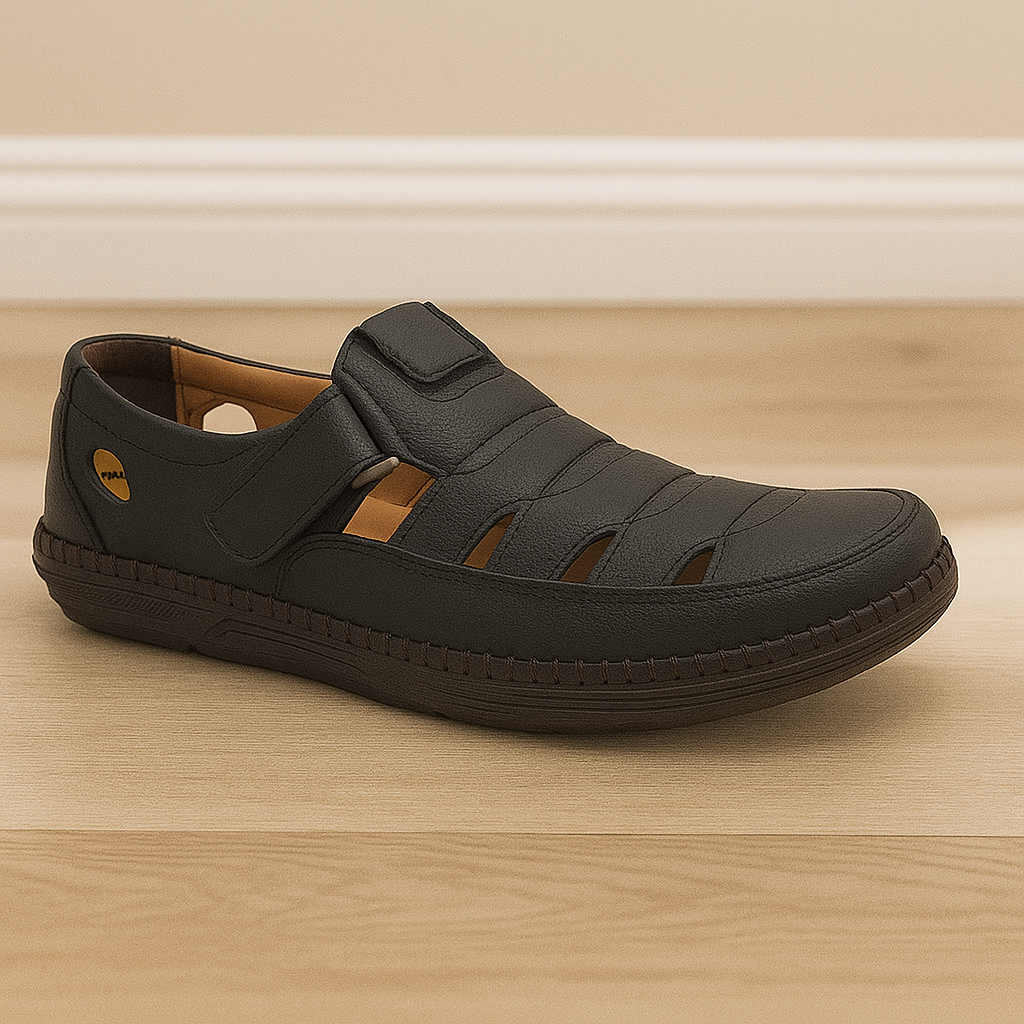 Mova Comfort Fit Rexine Roman RO52-Black