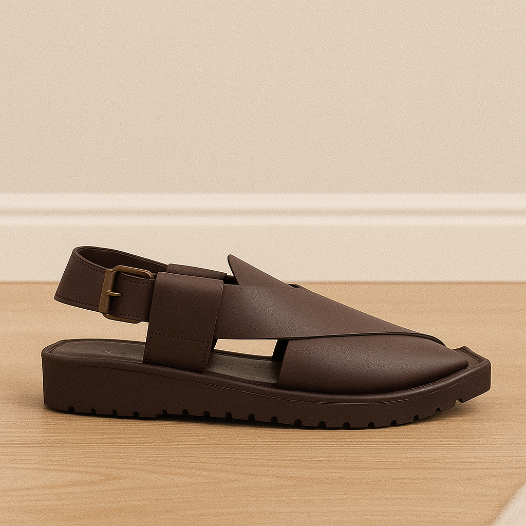 Peshawari Sandal Artificial Leather PW32 - Brown