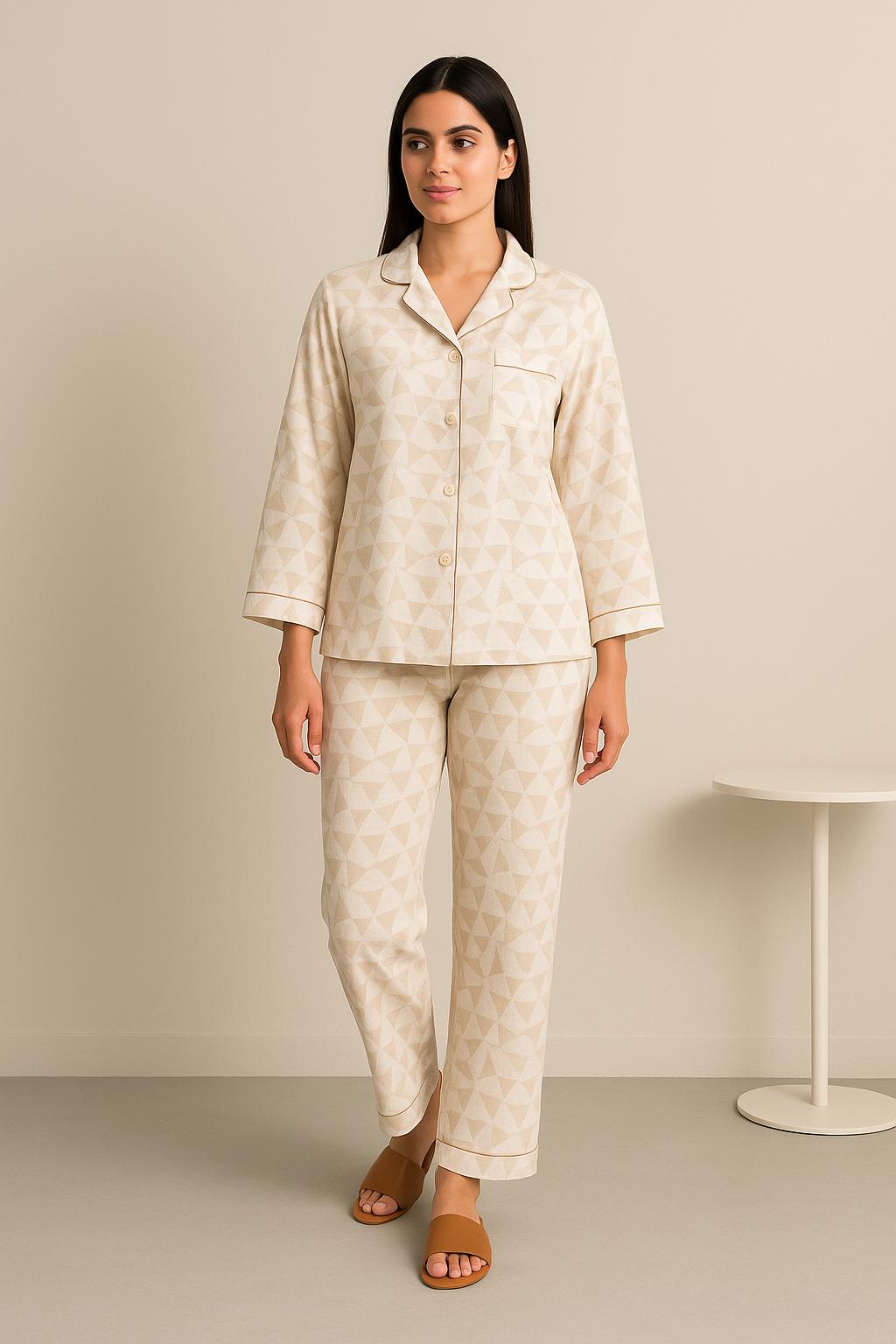 Mova Geometric Print Pajama Set