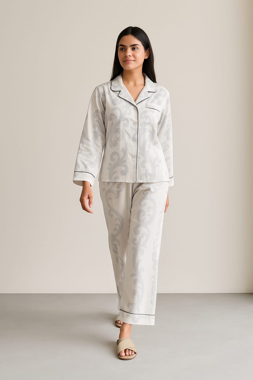 Mova Elegant Floral Pajama Set