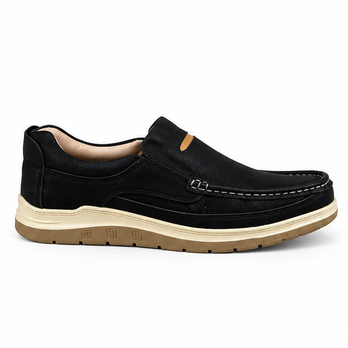 Men’s Casual 0073 Black Stylish Slip-On Shoes
