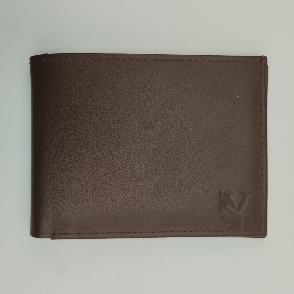 Classic Brown Genuine Leather Bi Fold Wallet