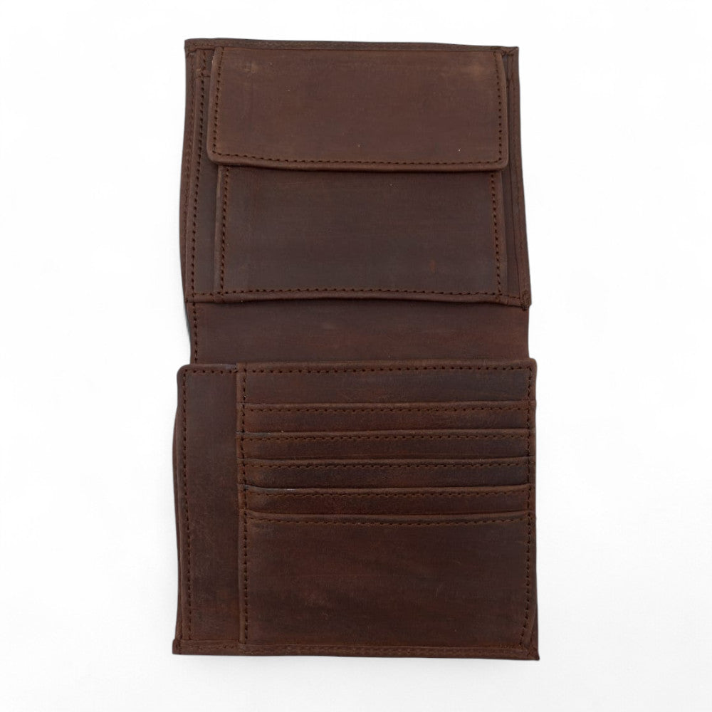 Handcrafted Large Brown Leather Wallet