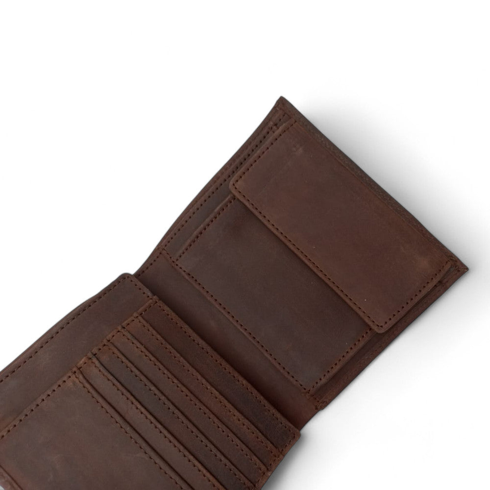 Handcrafted Large Brown Leather Wallet