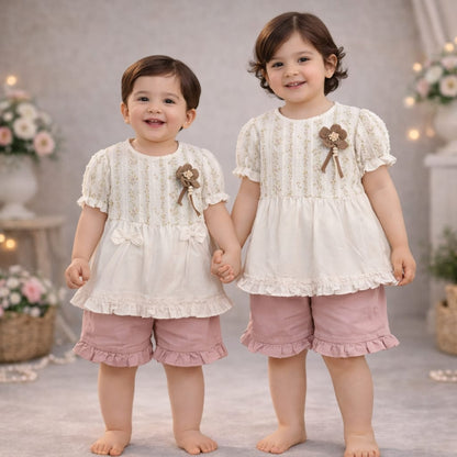 MOVA Meadow Charm Top & Short Set - Rose