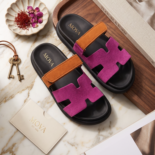 Mova Comfort Sandals with Ankle Strap WS02 - Pink