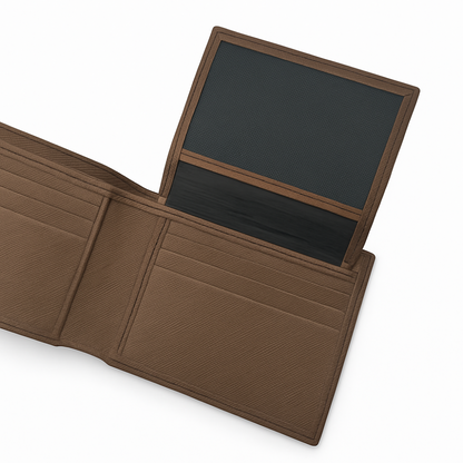 Men’s Slim Brown Leather Bifold Wallet