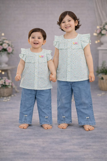 MOVA Blossom Charm Top & Pant Set - Mint