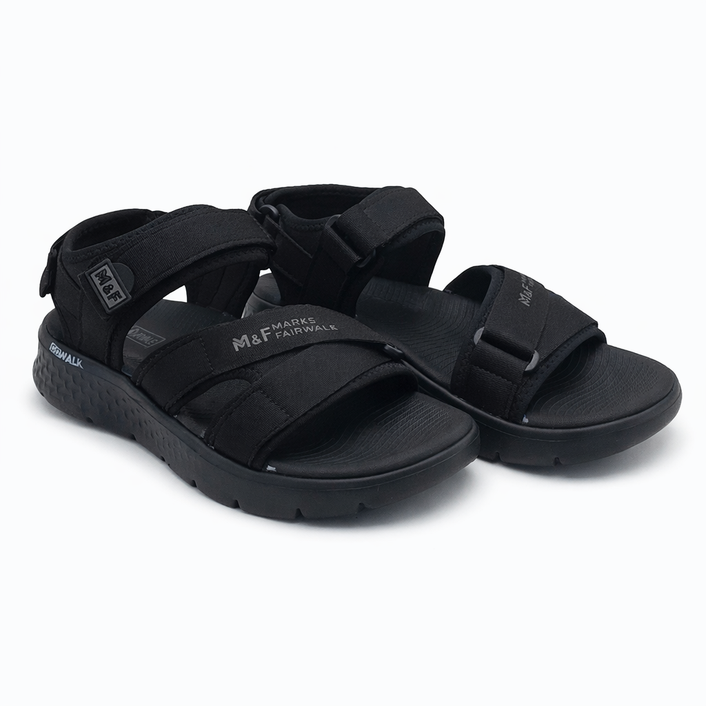 Men’s Comfortable Open Toe Casual Sandals 27002 - Black