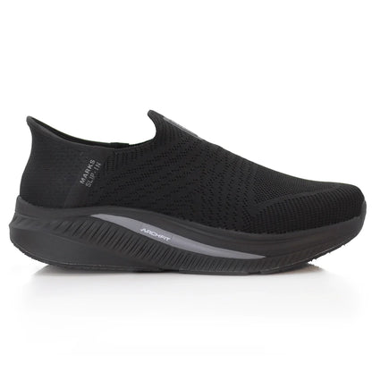 Active Comfort Easy Slip On Knit Sneakers M2502 - Black