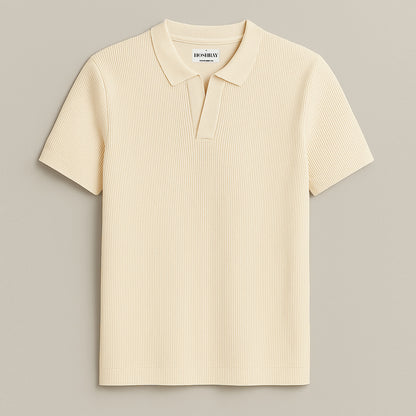 Men’s Polo Cream Ribbed