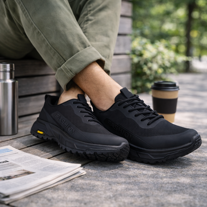 Men’s Black Mesh Running Shoes 855 - Black