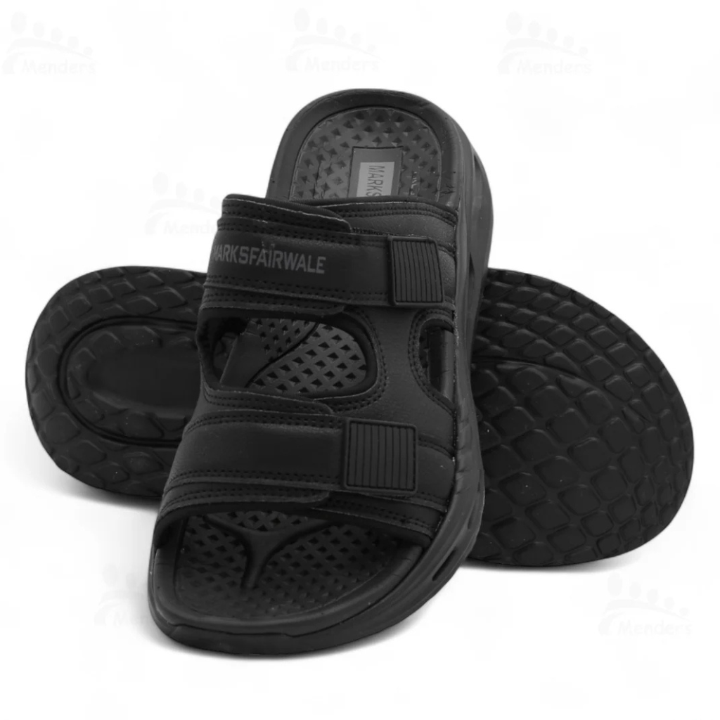 Men’s Cushioned Double Straps 25003 - Black