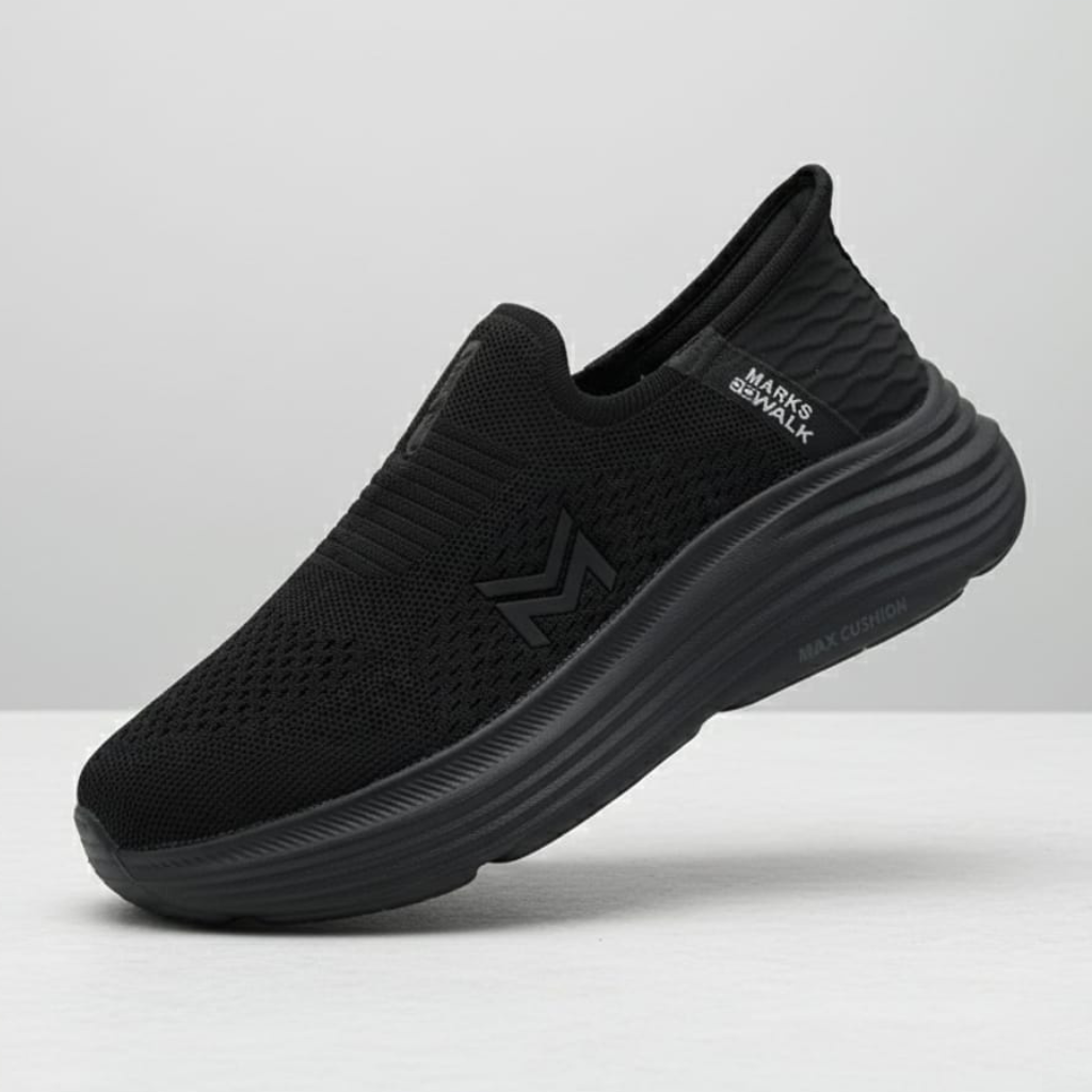 Max Cushion Slip On Sneakers  998 - Black