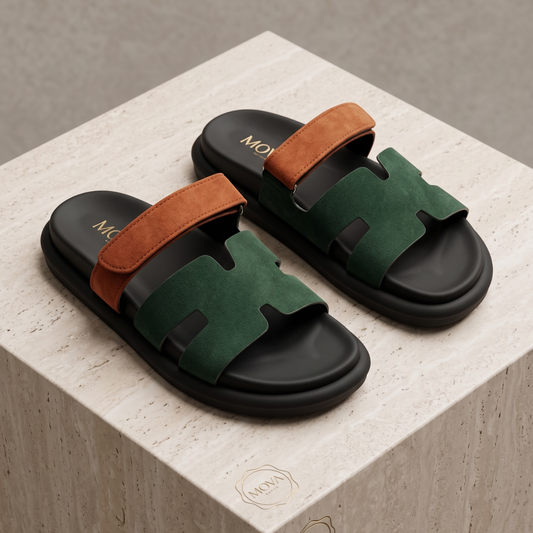 Mova Comfort Sandals with Ankle Strap WS02 - Green