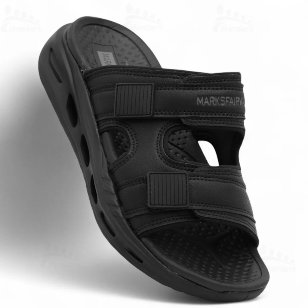 Men’s Cushioned Double Straps 25003 - Black