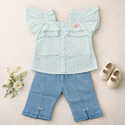 MOVA Blossom Charm Top & Pant Set - Mint