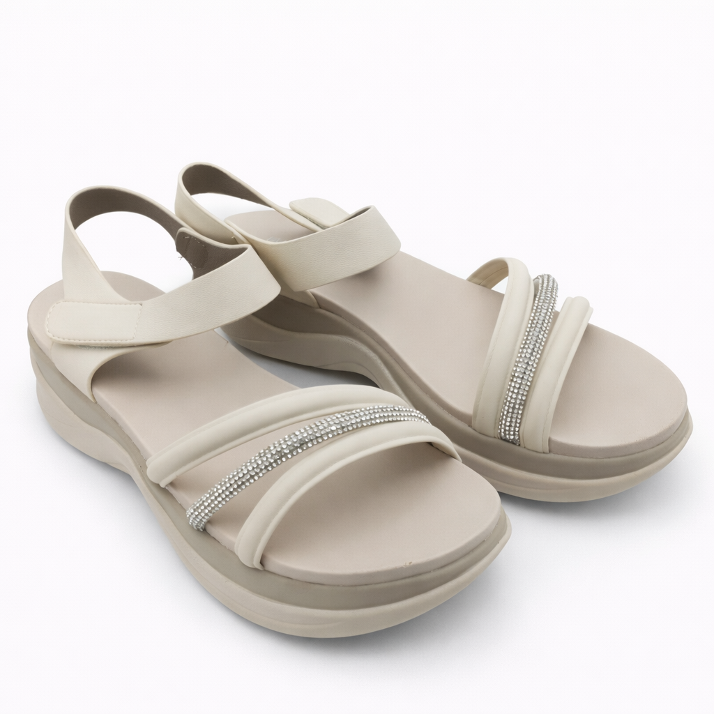 Women Premium Slingback Sandals 23518 - Beige