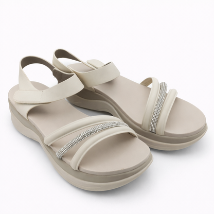 Women Premium Slingback Sandals 23518 - Beige